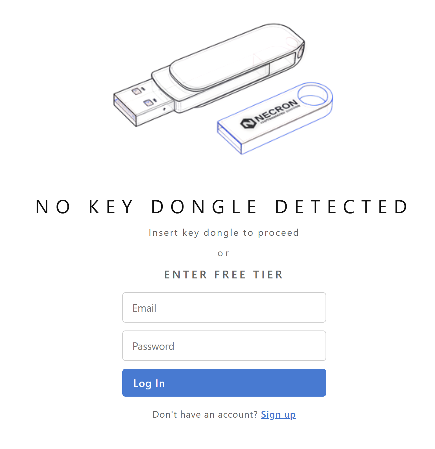 Gatekeeper showing no Key Drive detected with login form