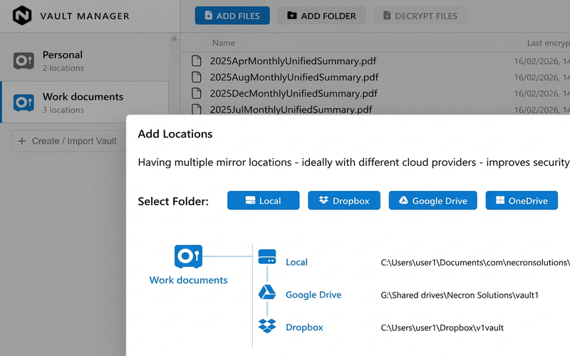 Add Location with provider buttons