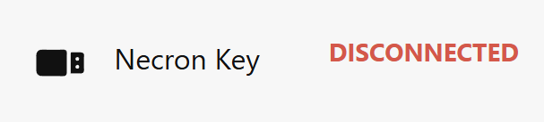 Key Drive status card — disconnected